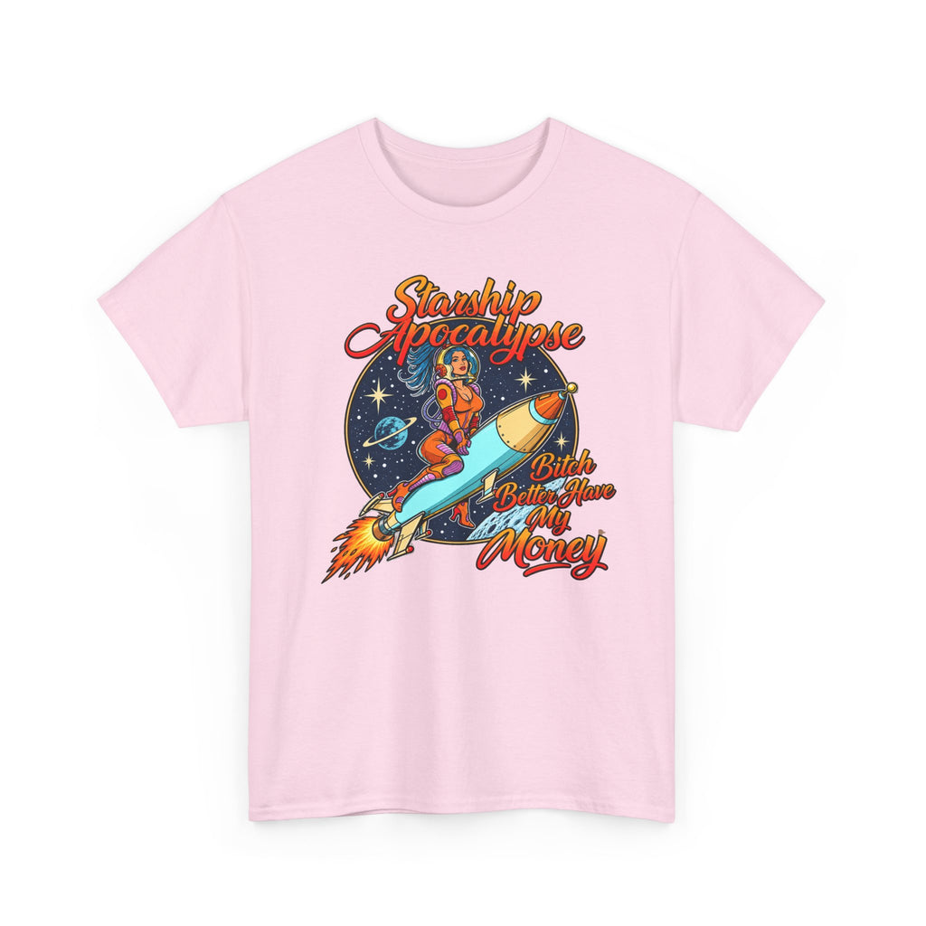 Apocalypse Rocket Tee — 'Sparkling Apocalypse' Retro Space Graphic T‑Shirt